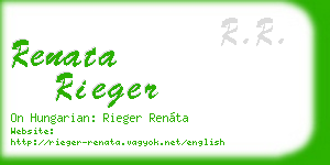 renata rieger business card